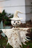 Rustic White Metal Scarecrow Yard Stake - Hearts Attic 